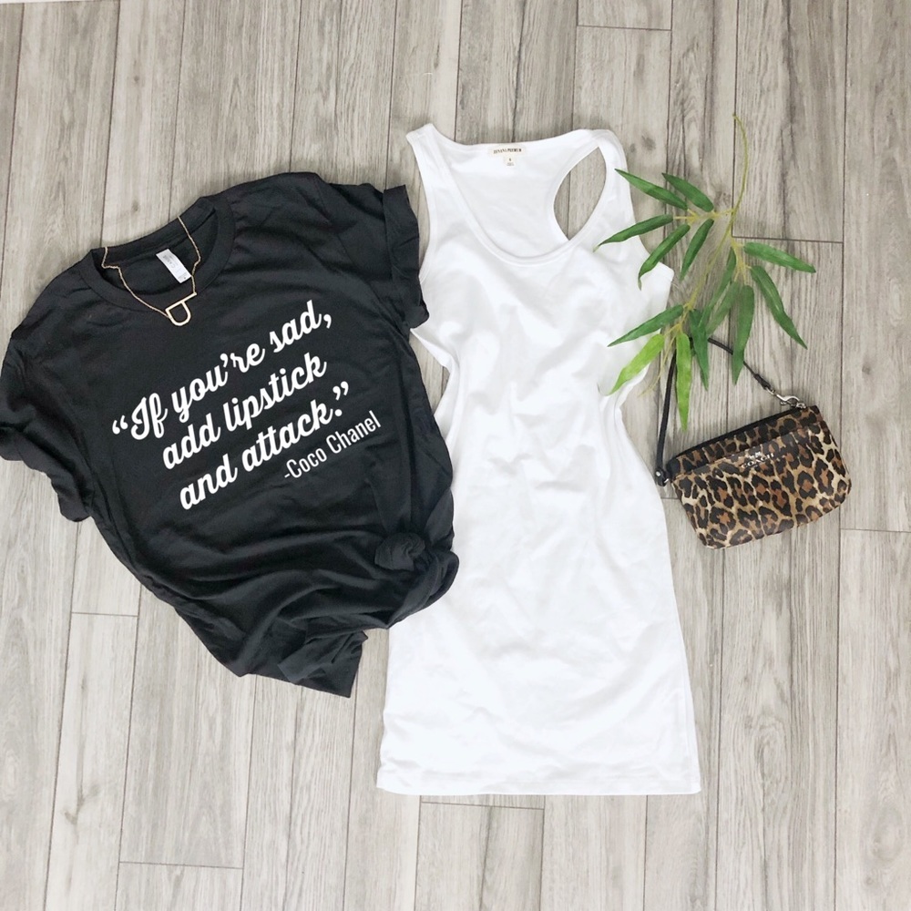 Coco Chanel Lipstick Attack Graphic Tee